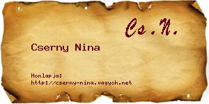 Cserny Nina névjegykártya